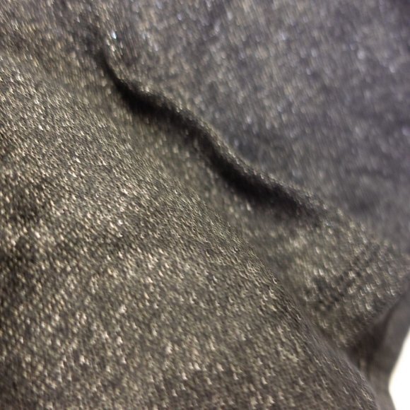 Banana Republic Top Large Black Cut Off Long Sleeve Metallic Sparkle Glitter‎ - Picture 5 of 10